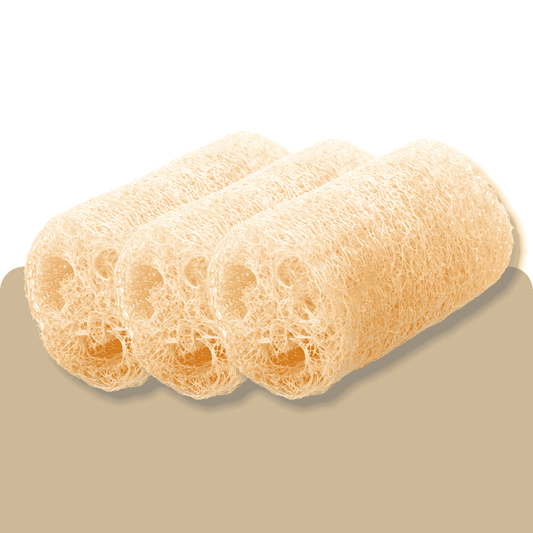 Naturlig loofah svamp til heste - Seat med 3