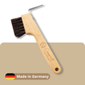 Wooden hoof pick with brush